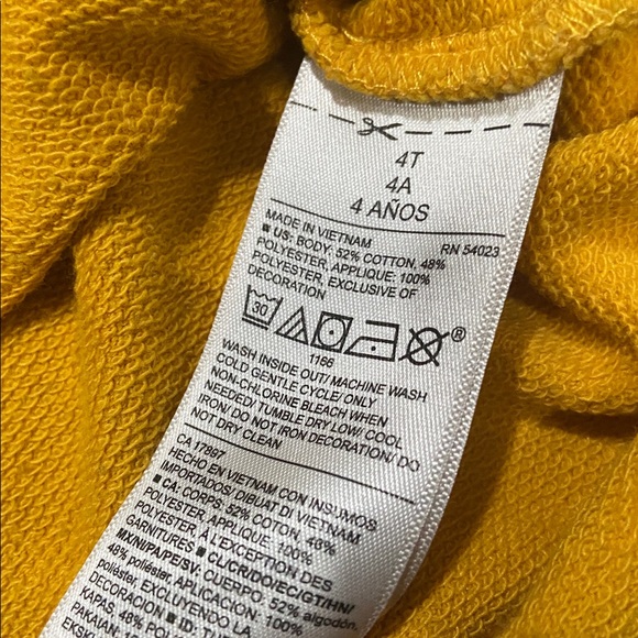 $1 - Old Navy Bright Yellow Fox Sweatshirt Dress - Picture 3 of 7